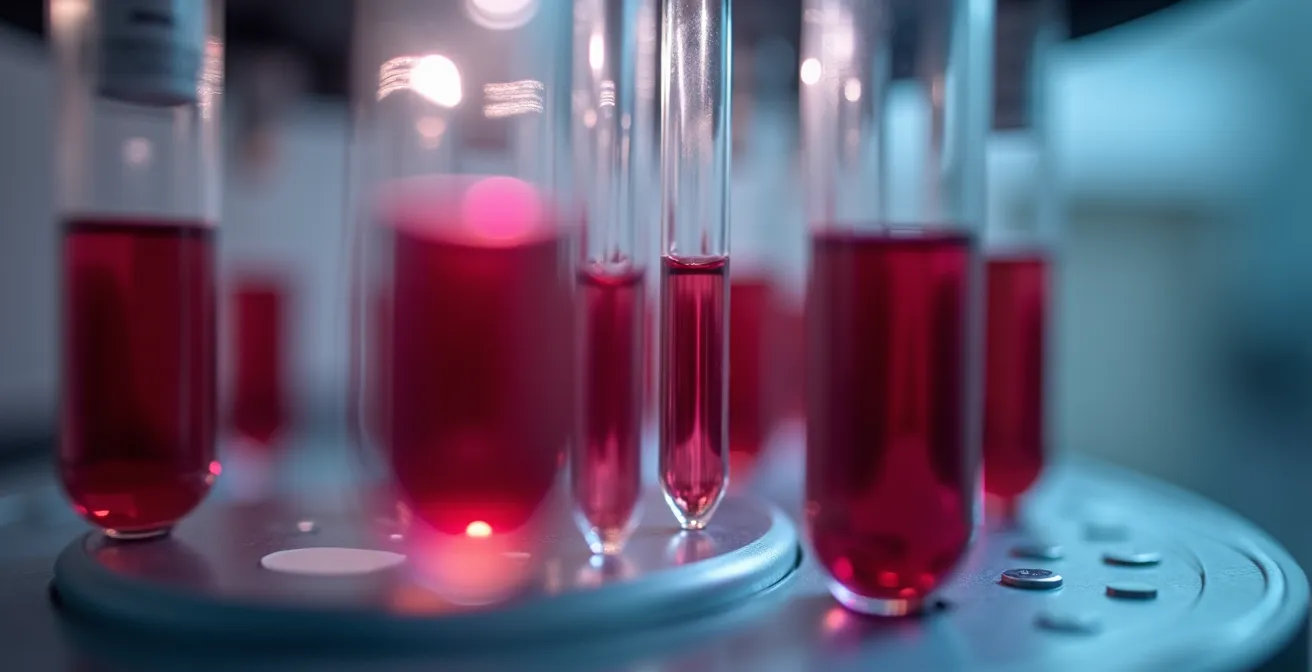 Análisis de sangre para marcadores tumorales en laboratorio clínico con tecnología de precisión