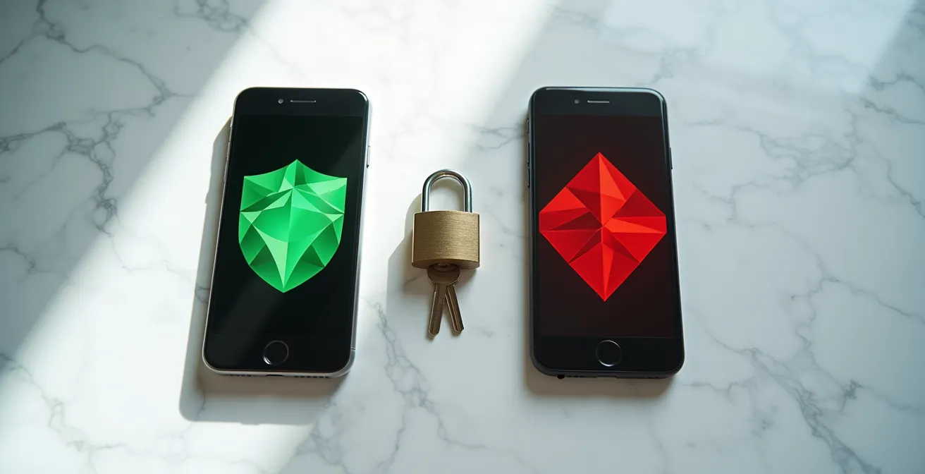 Comparación visual de seguridad en aplicaciones de salud españolas