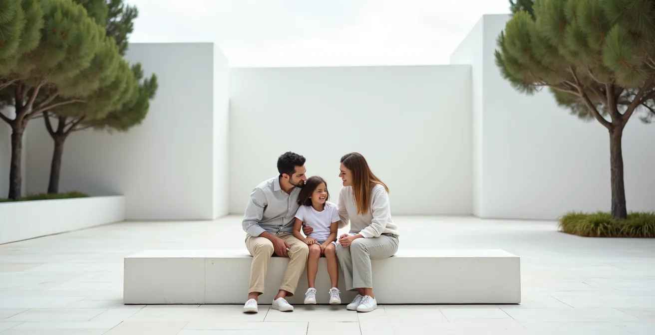 Momento de comunicación entre padres e hijos sobre riesgos genéticos de salud