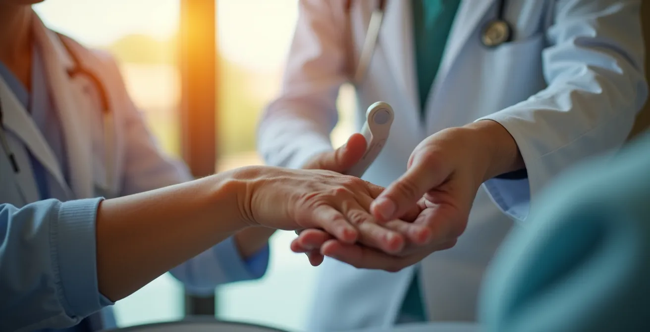 Profesional médico realizando ecografía abdominal en ambiente hospitalario moderno