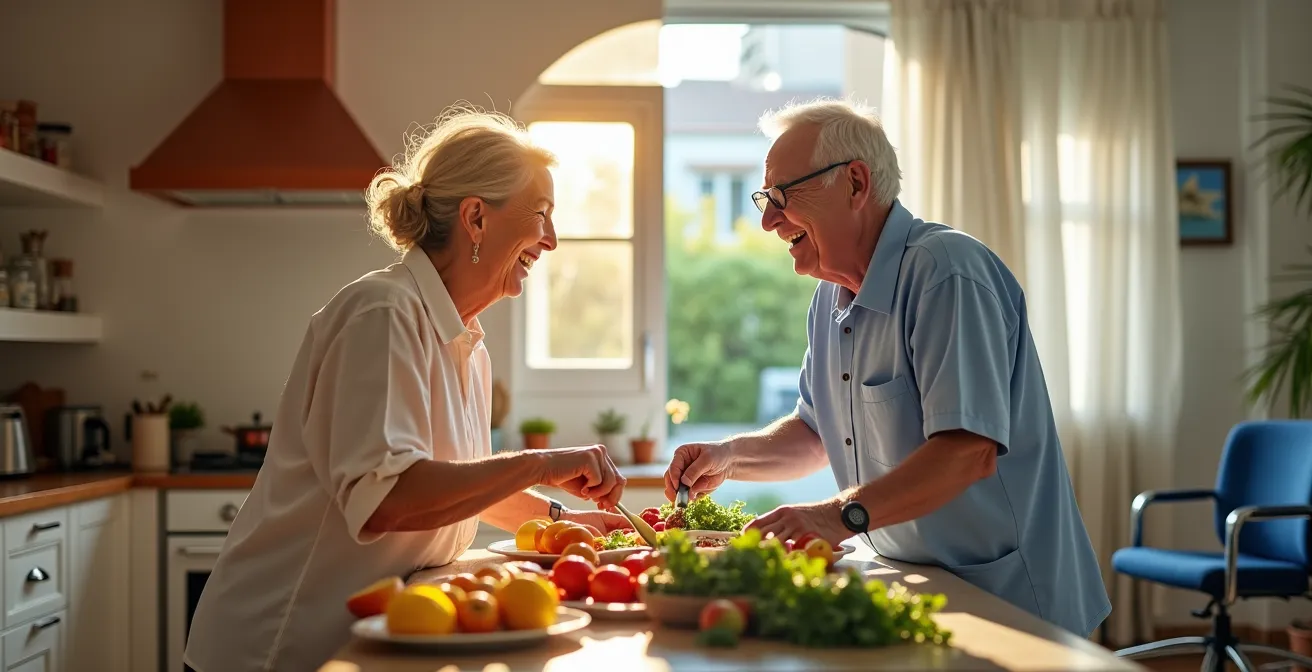 Comparación visual entre vejez activa y dependiente con impacto económico