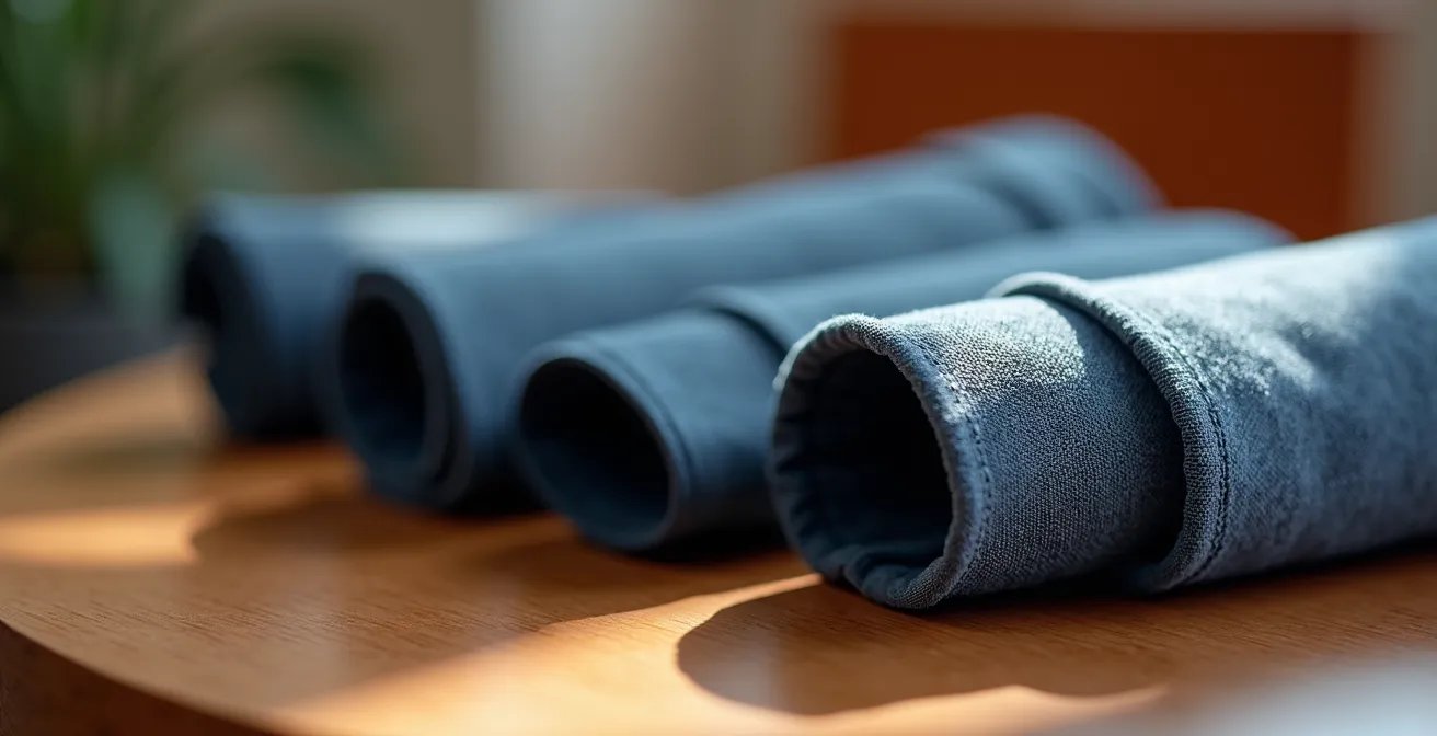 Detalle macro de diferentes tamaños de manguitos de tensiómetro sobre brazo