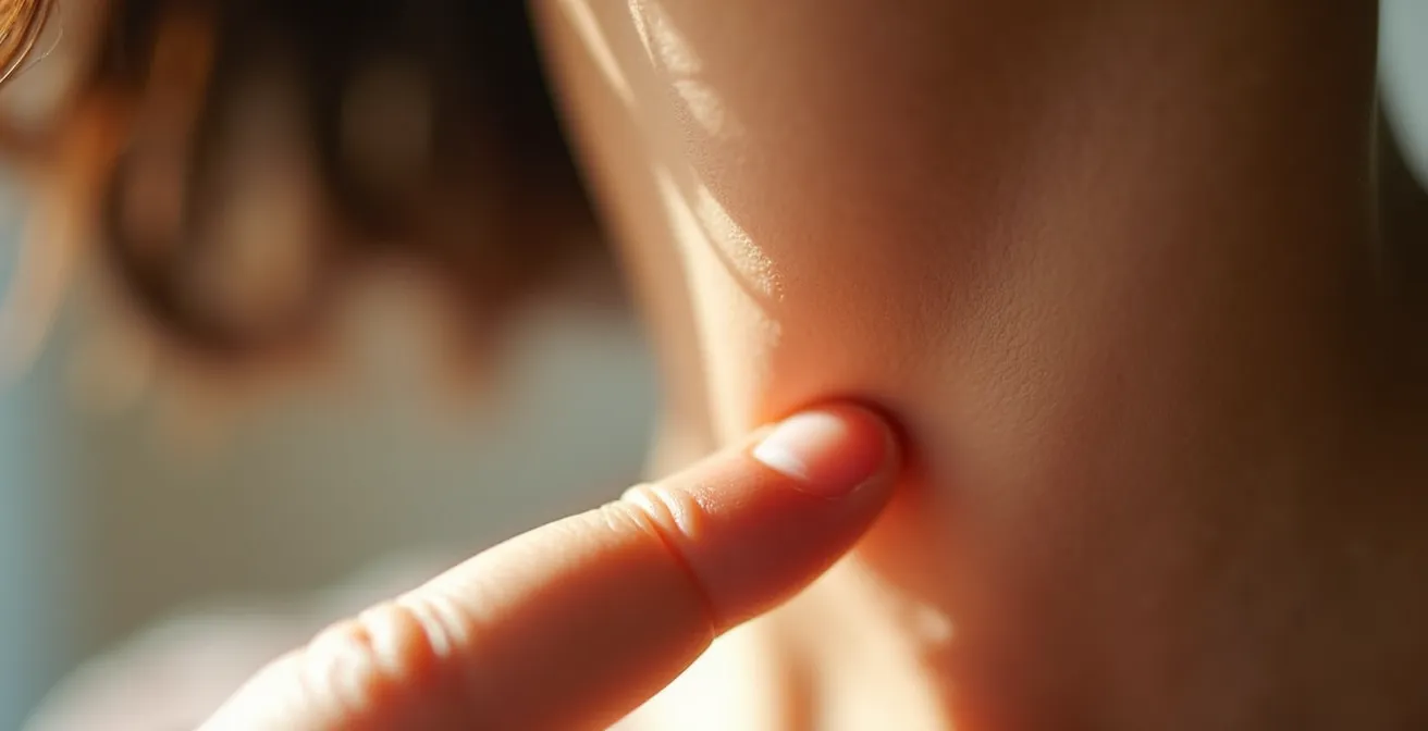 Autoexploración de ganglios linfáticos del cuello